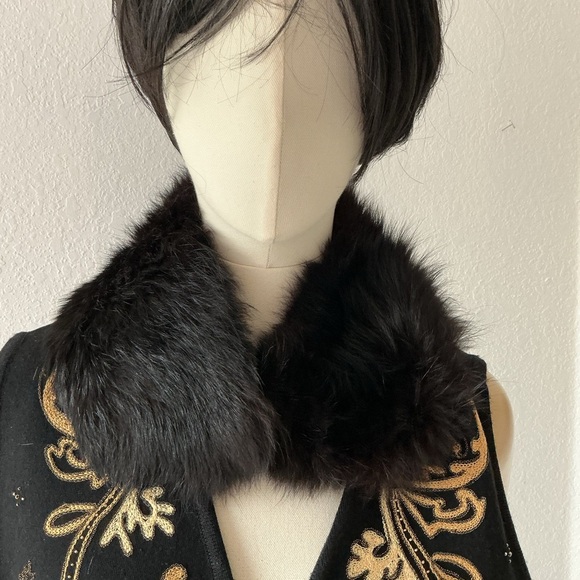 Accessories - Vintage Black Fox Fur Collar.